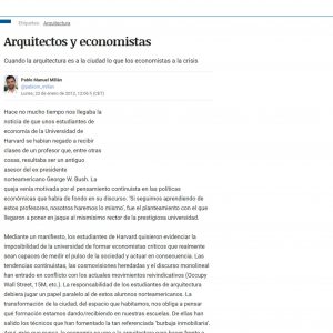 2012_ Arquitectos y economistas